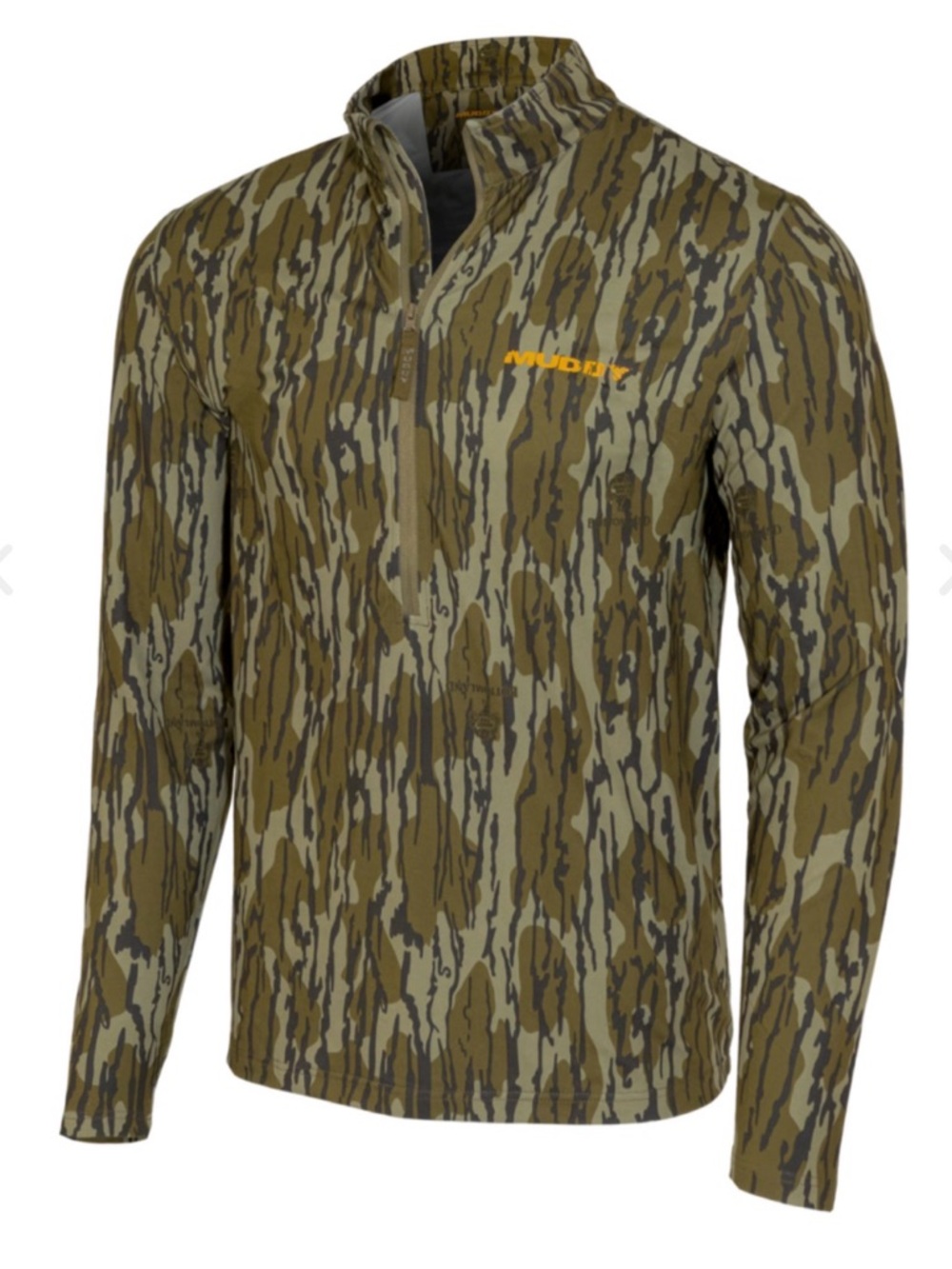 Mudd Men’s Olive Camo Lightweight Quarter‑Zip Pullover